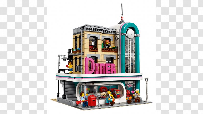 LEGO 10260 Creator Downtown Diner Lego Hamleys Modular Buildings Transparent PNG