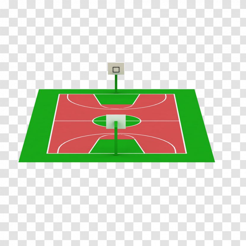 Basketball Court Green Plastic - Red Transparent PNG