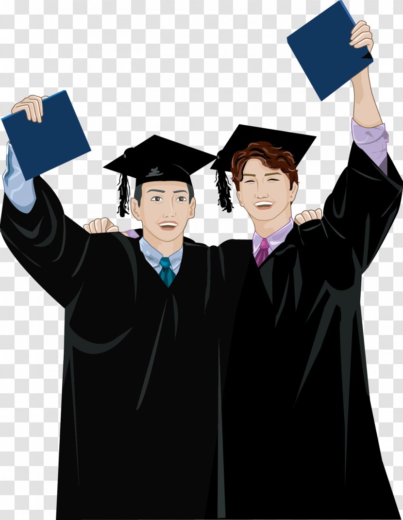Bachelors Degree Cartoon Academic Dress Graduation Ceremony - Student Transparent PNG