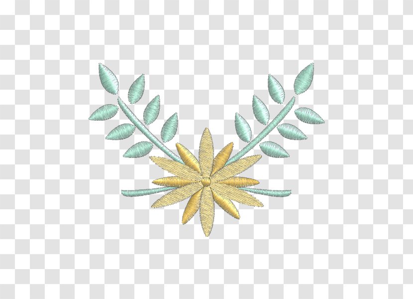 Leaf Embroidery Flower Industry Branch - Jewellery - Flor Transparent PNG