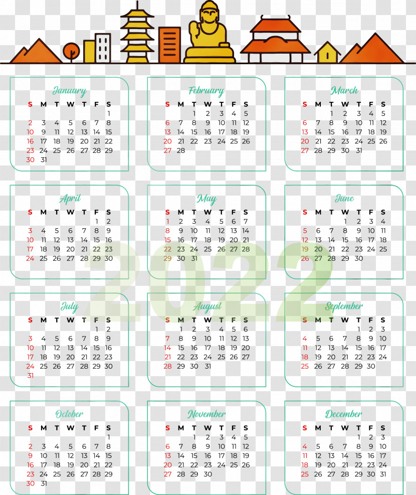 Calendar System Calendar Year 2022 Transparent PNG