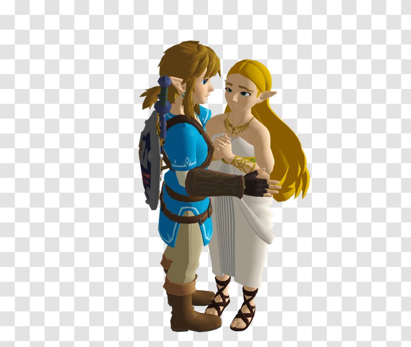 The Legend Of Zelda: Breath Wild Link Princess Zelda Video Game - Digital Art Transparent PNG