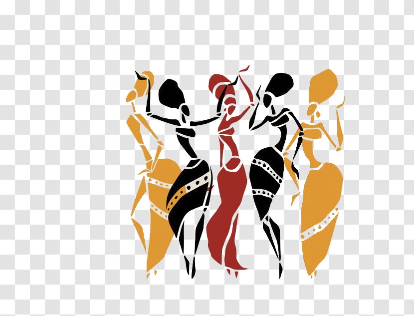 African Dance Silhouette Illustration - Logo - Graceful Transparent PNG