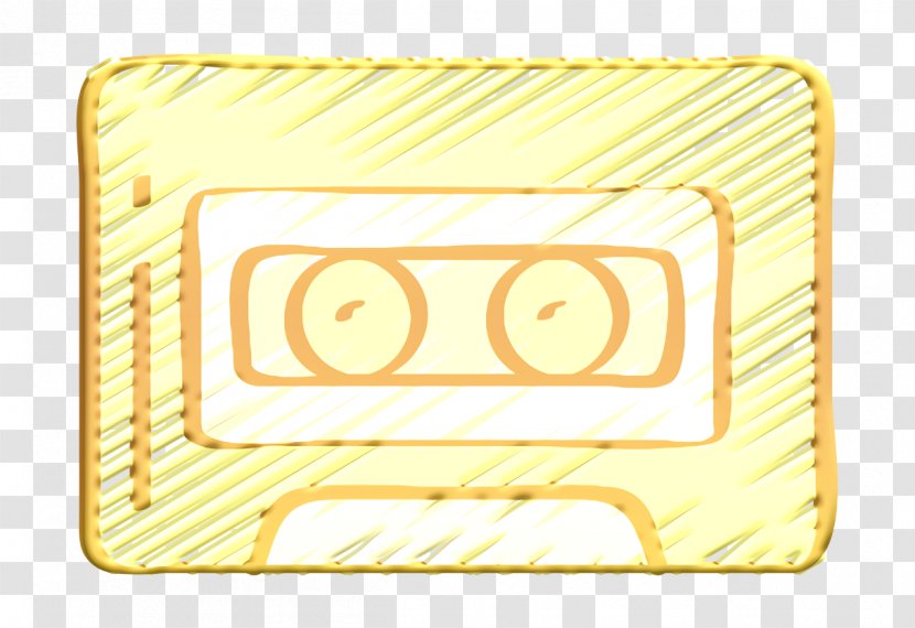 Cassette Icon Free Hipster - Rectangle Yellow Transparent PNG
