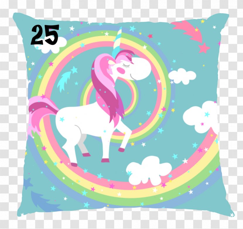 Unicorn Rainbow - Royaltyfree - Pillow Transparent PNG