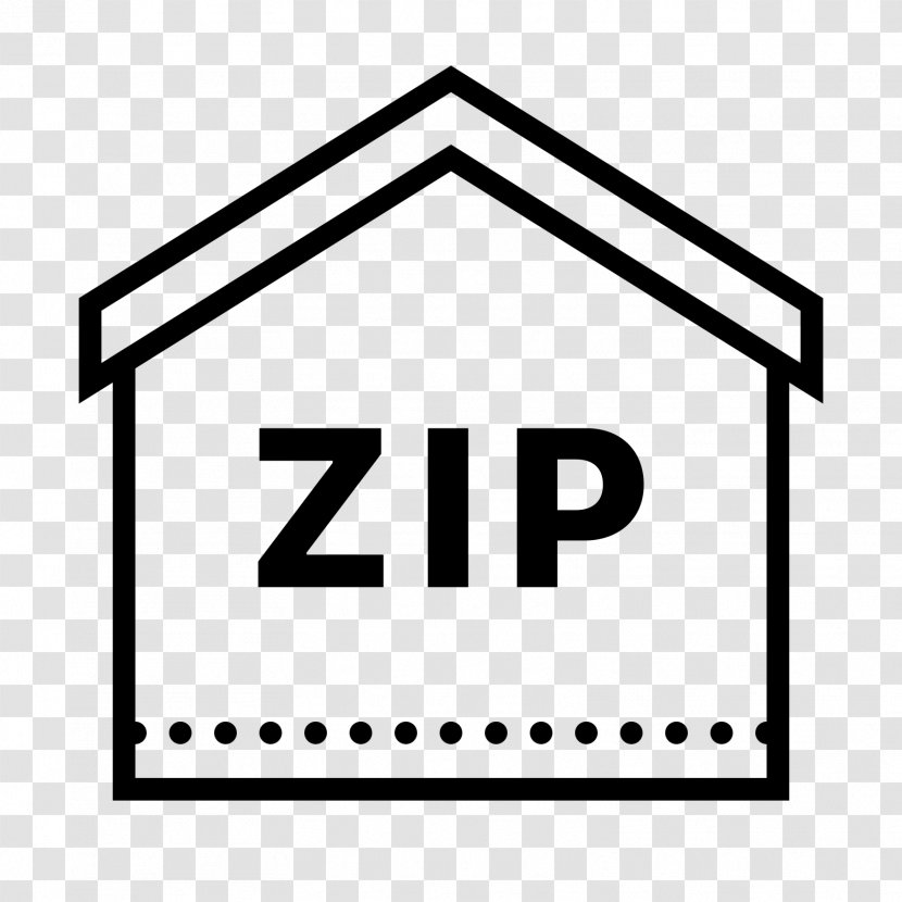 Zip Code Postal - Black And White Transparent PNG