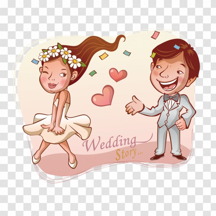 Wedding Convite Drawing - Frame - Married Men And Women Transparent PNG