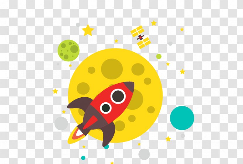 Outer Space Cartoon Rocket - Silhouette Transparent PNG