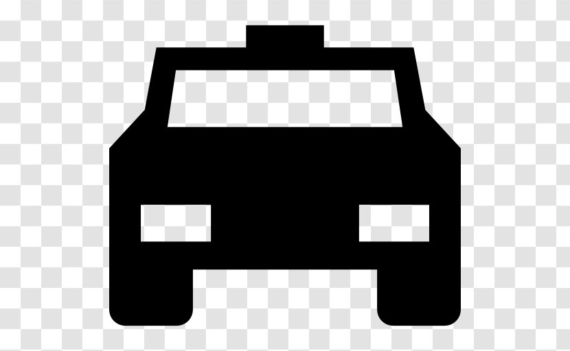 Taxi Car Clip Art - Black And White Transparent PNG
