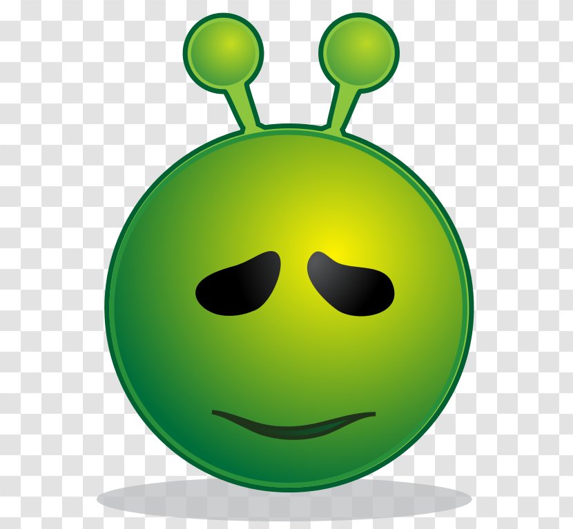 Smiley Emoticon Alien Clip Art - Yellow - Sorry Transparent PNG