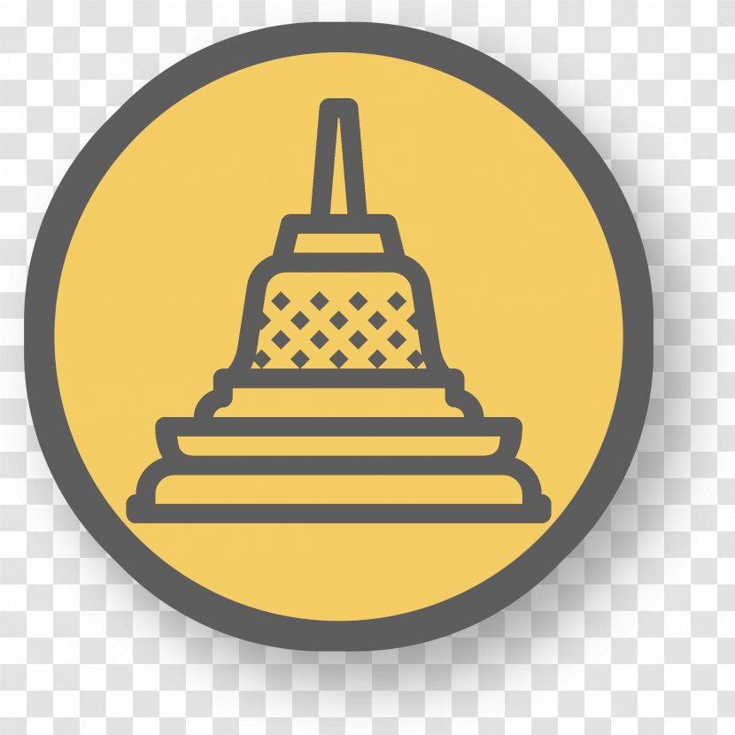 Borobudur Temple Yellow - Symbol Sign Transparent PNG