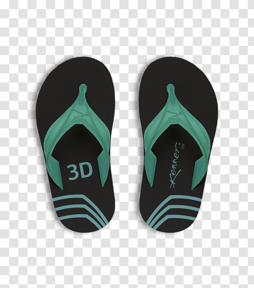Flip-flops Shoe - Aqua - Design Transparent PNG
