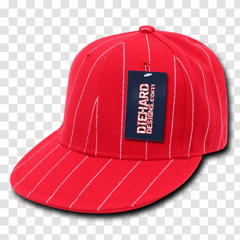 Baseball Cap Red Pin Stripes - Hat Transparent PNG
