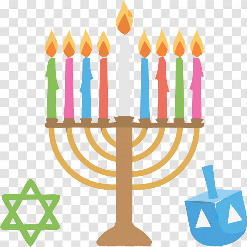 Hanukkah Candle Happy Hanukkah Transparent PNG