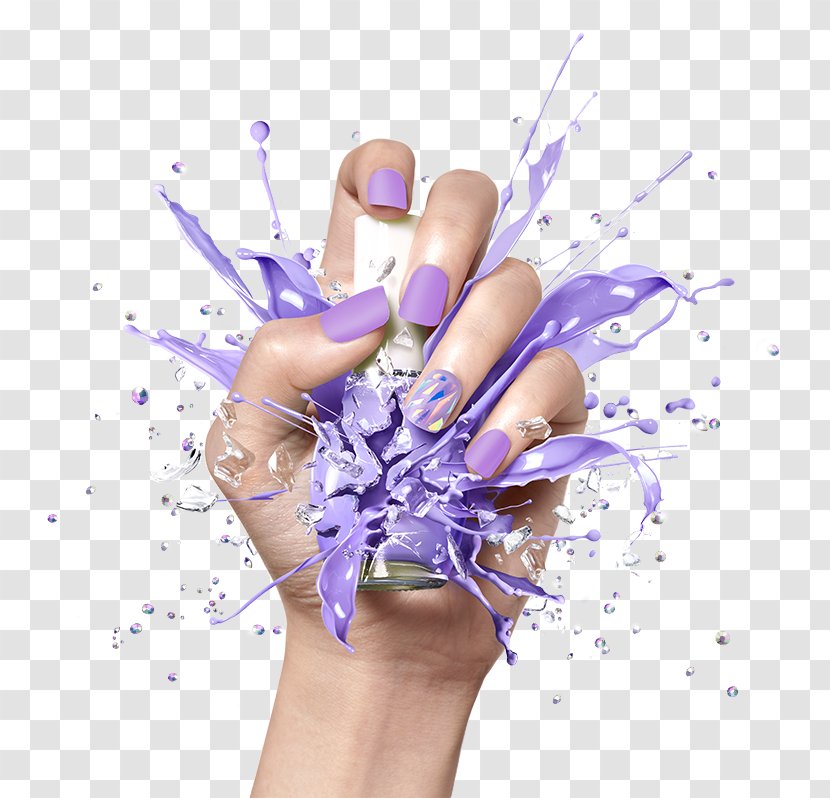 Artificial Nails Manicure Fashion Cosmetics - Violet - Nail Transparent PNG
