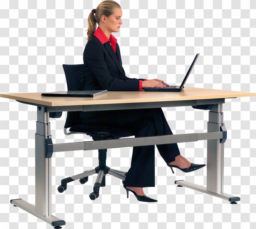 Sit-stand Desk Standing Sitting - Computer Transparent PNG