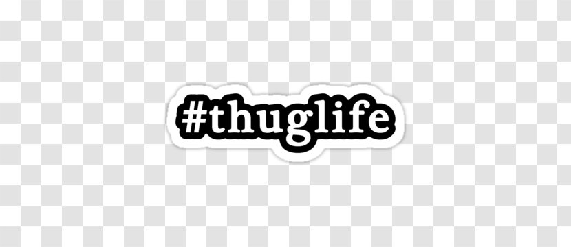 Thug Life Black And White Sticker - Art Transparent PNG