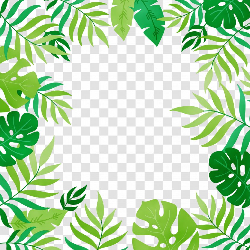 Green Leaf Background - Plant Stem - Jungle Vascular Transparent PNG