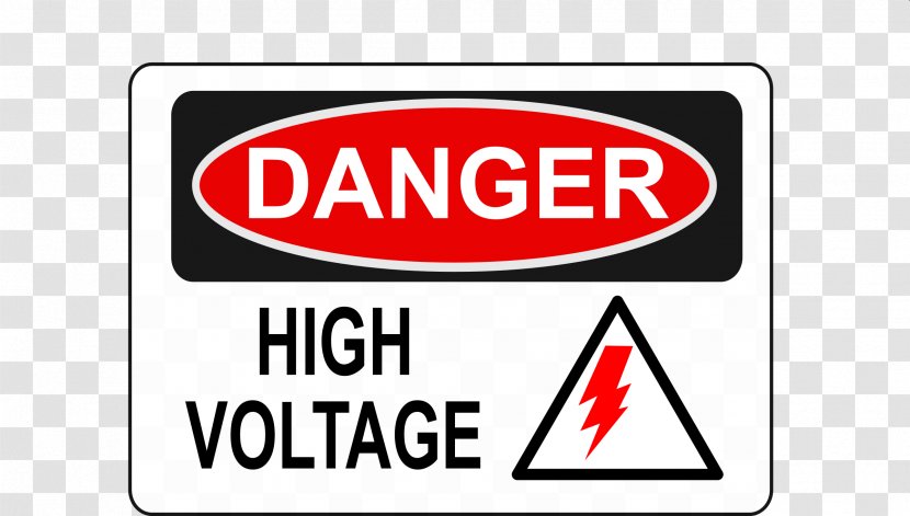 Safety T-shirt Hazard High Voltage - Text Transparent PNG