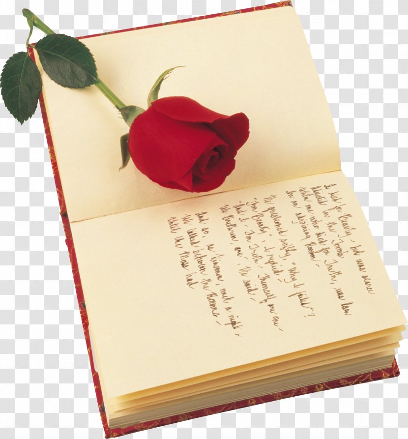 Poetry Valentines Day Rose Saint Georges Book - Flower - Notebook Transparent PNG