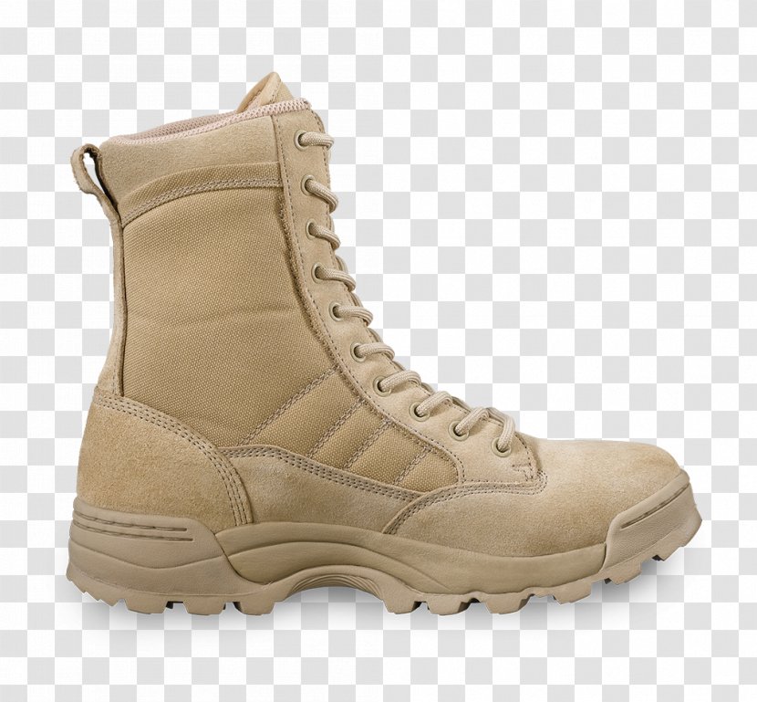 Combat Boot Tan Shoe Leather Transparent PNG