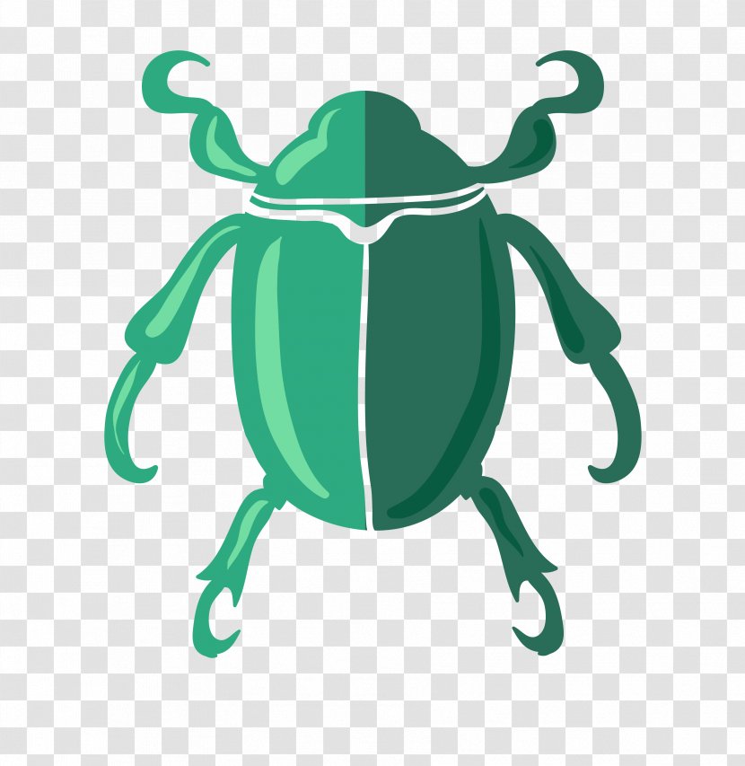 Volkswagen Beetle New Euclidean Vector - Antenna - Green Material Transparent PNG