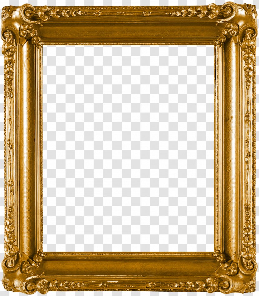 Picture Frames Clip Art - Brass - Golden Frame Transparent PNG