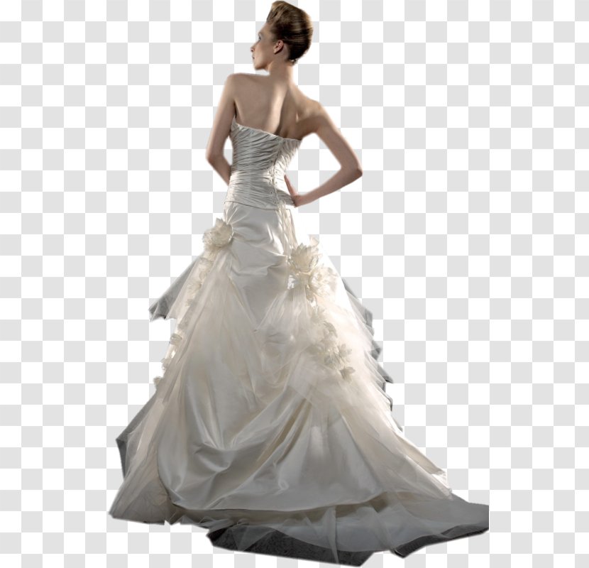 Wedding Dress Evening Gown Bride - Silhouette Transparent PNG