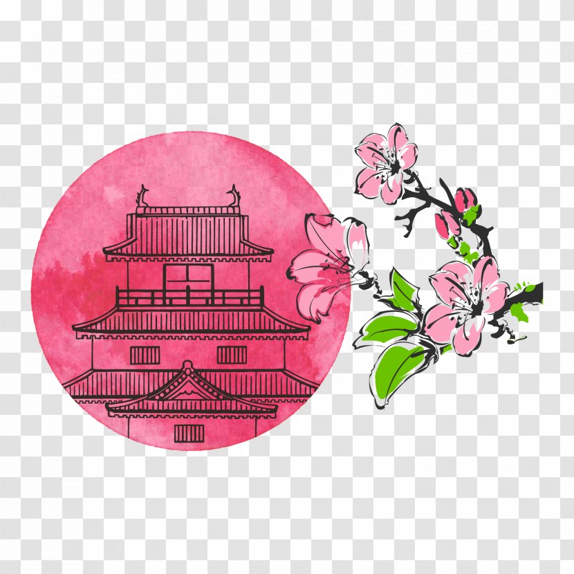Japan Illustration - Floral Design - Vector Japanese Style Cherry Transparent PNG