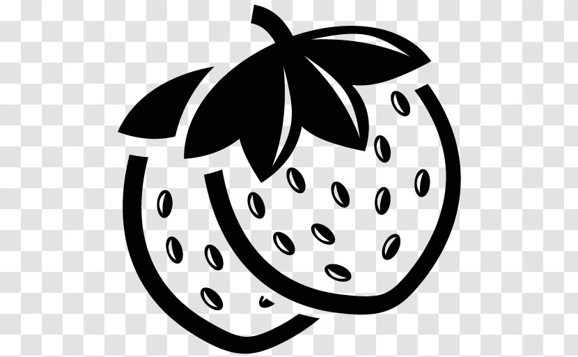 Clip Art Fruit - Black And White - Strawbery Transparent PNG