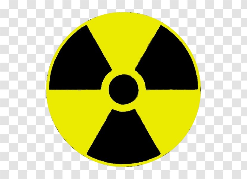 Radioactive Decay Hazard Symbol Radiation Sign - Watercolor - Wheel Emblem Transparent PNG