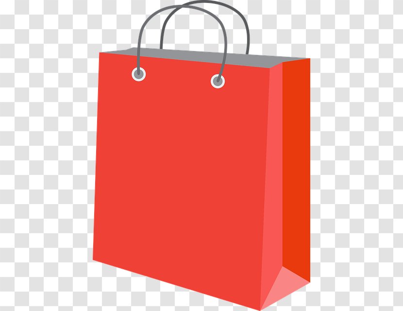 Paper Shopping Bag Clip Art - Red Transparent PNG