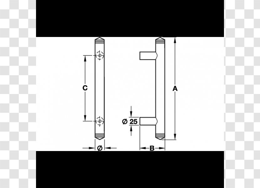 Door Handle Line Angle - Cylinder Transparent PNG