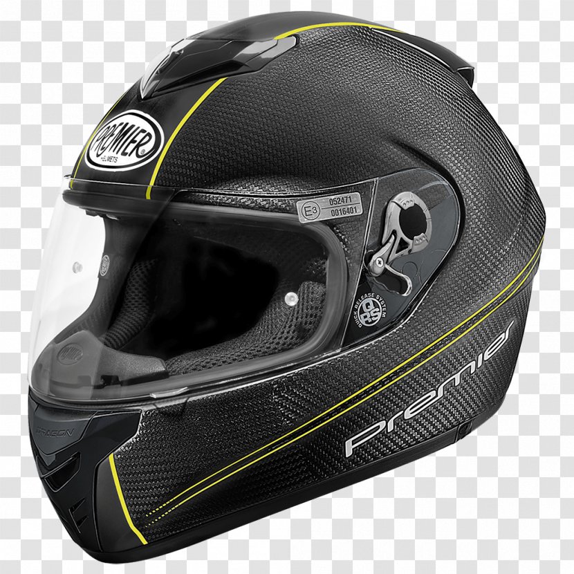 Motorcycle Helmets Carbon Premier Trophy Integral Helmet - Sports Equipment Transparent PNG