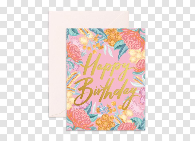 Greeting & Note Cards Birthday Gift Pink Olive Card Stock - Letterpress Printing - Fox Transparent PNG