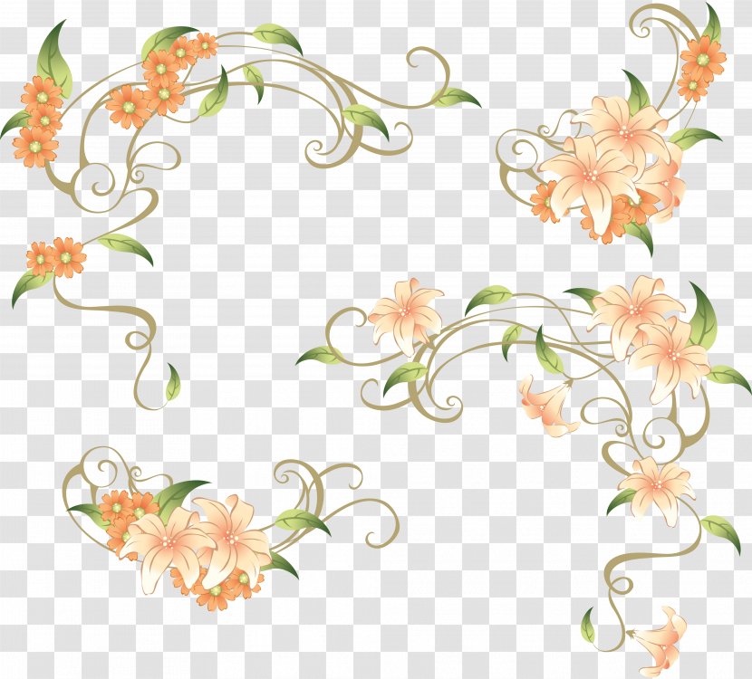 Drawing Lilium Clip Art - Frame - Flower Transparent PNG