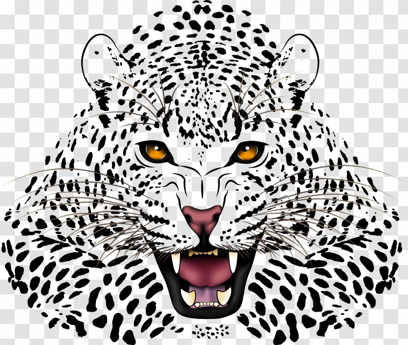 Leopard Jaguar Cheetah Black Panther - Frame - Vector Hand Painted Transparent PNG