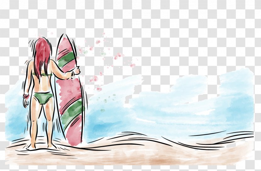 Car Surfing Euclidean Vector Surfboard - Painting - Drawing Surf Beach Transparent PNG
