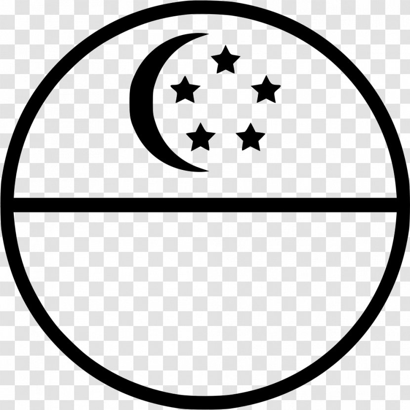 Reticle Clip Art - Black - Singapore Flag Transparent PNG