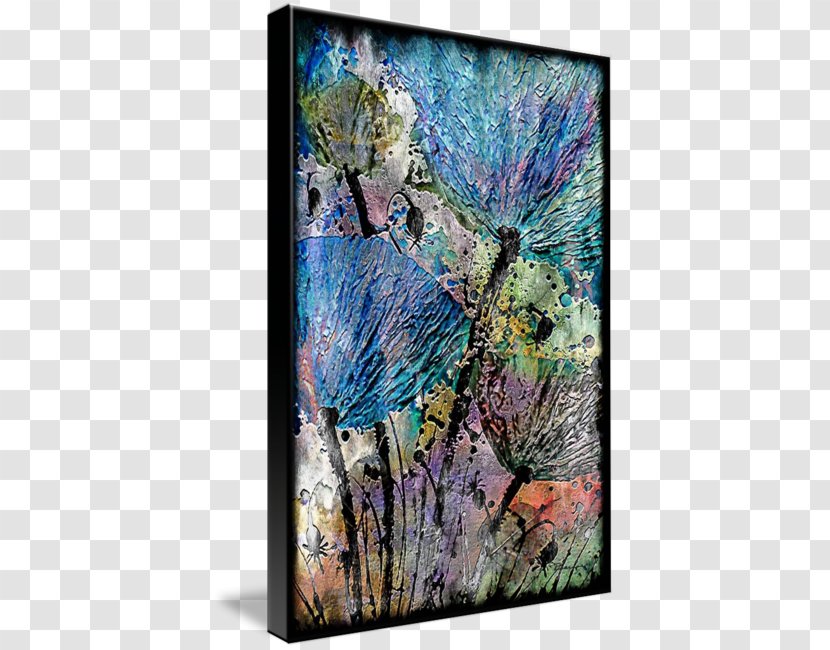 Modern Art Painting Acrylic Paint Flower - Abstract Digital Transparent PNG