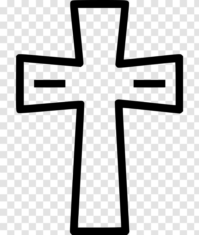 Black And White Symbol Cross Transparent PNG