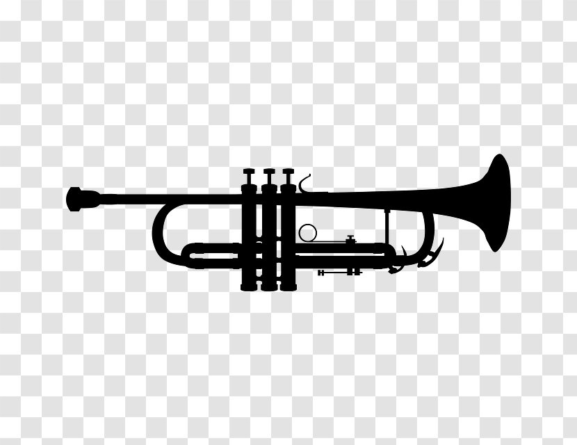 Trumpet Silhouette Musical Instruments Clip Art - Heart - And Saxophone Transparent PNG