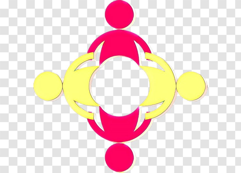 Pink Yellow Circle Clip Art Magenta - Symbol Sticker Transparent PNG
