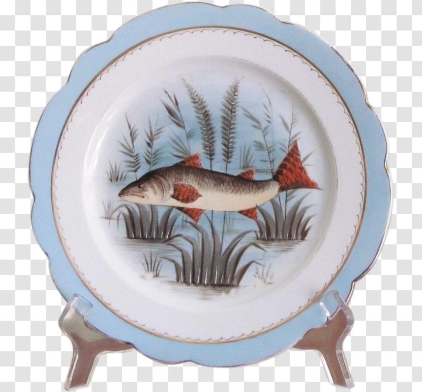 Plate Tableware Platter Mintons Porcelain - Dishware - Hand-painted Fish Transparent PNG