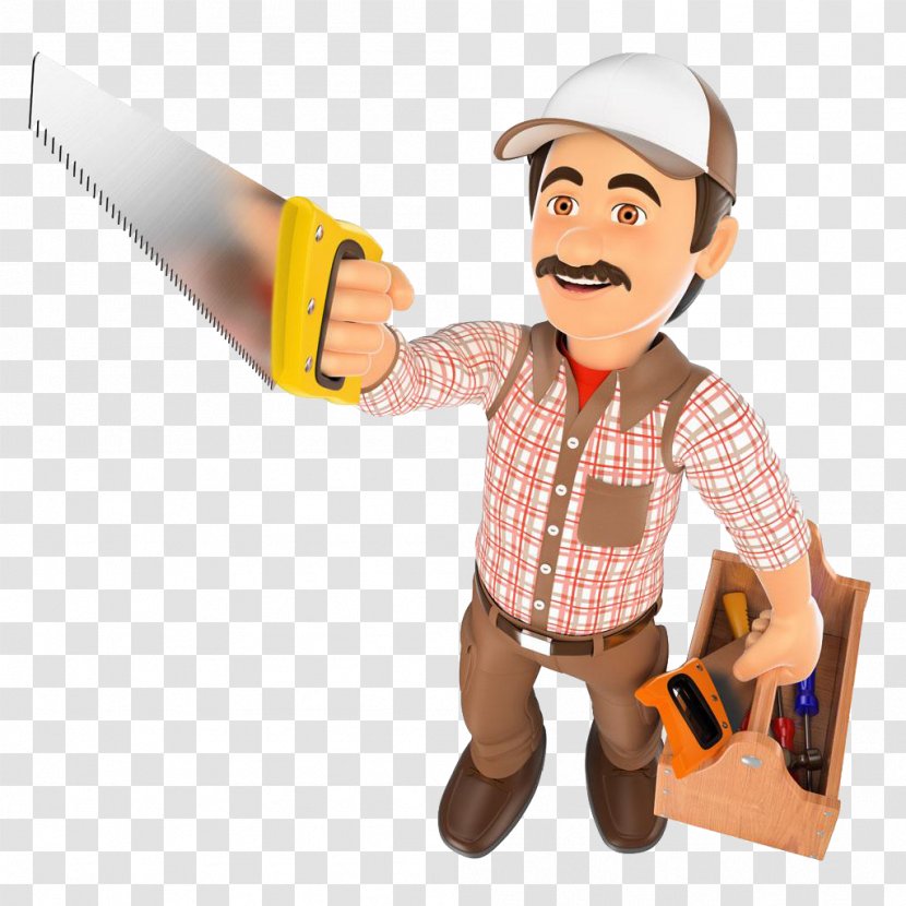 Carpenter Wood Royalty-free 3D Computer Graphics Illustration - Saw - The Cartoon Characters With Sawtooth Toolbox Transparent PNG
