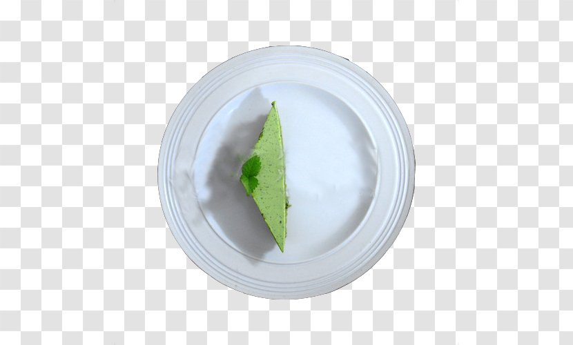 Green Tea Mousse Bakery Cake - Plate Transparent PNG
