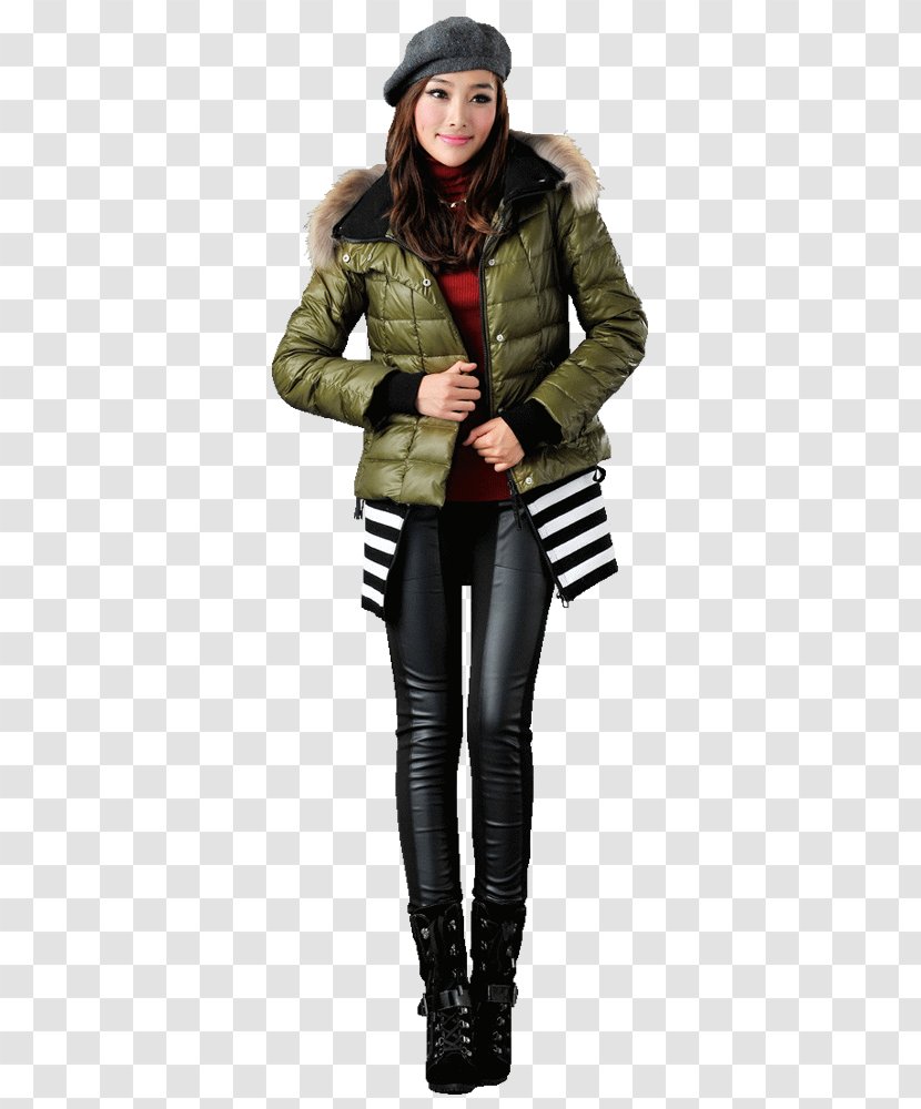 Leggings Leather Jacket Fashion Jeans - Fur Transparent PNG