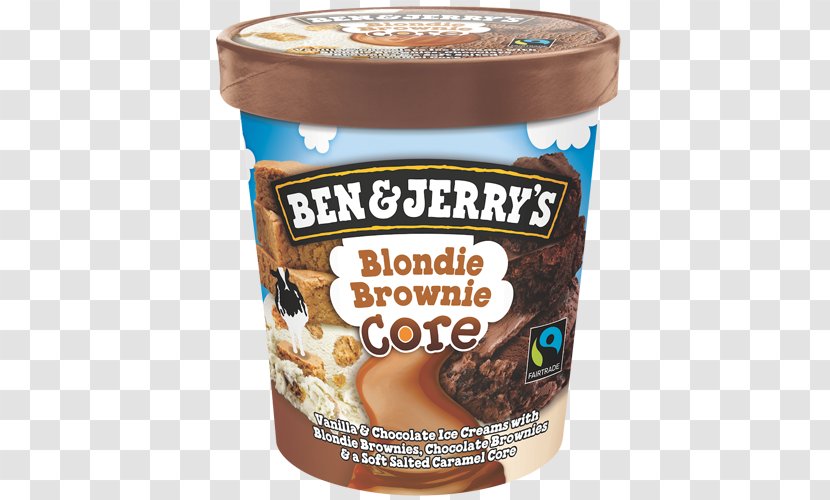 Ice Cream Peanut Butter Chocolate Brownie Blondie Ben & Jerry's Transparent PNG