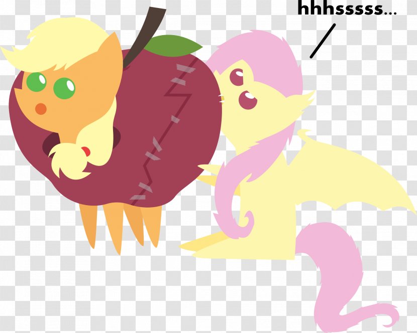 Fluttershy Applejack Pony Rainbow Dash Princess Cadance - Watercolor - Apple Bobbing Transparent PNG