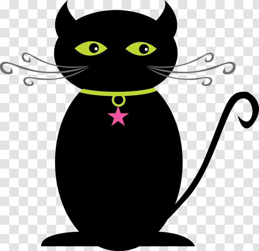 Black Cat Halloween - Vertebrate - Witch Transparent PNG